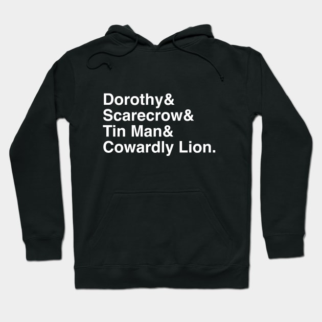 Wizard of Oz Ampersand & Dorothy Scarecrow Tin Man Cowardly Lion Hoodie by softbluehum